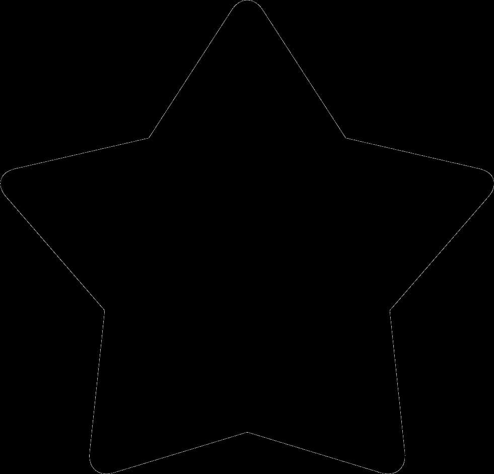 Black Outline Star Shape PNG image