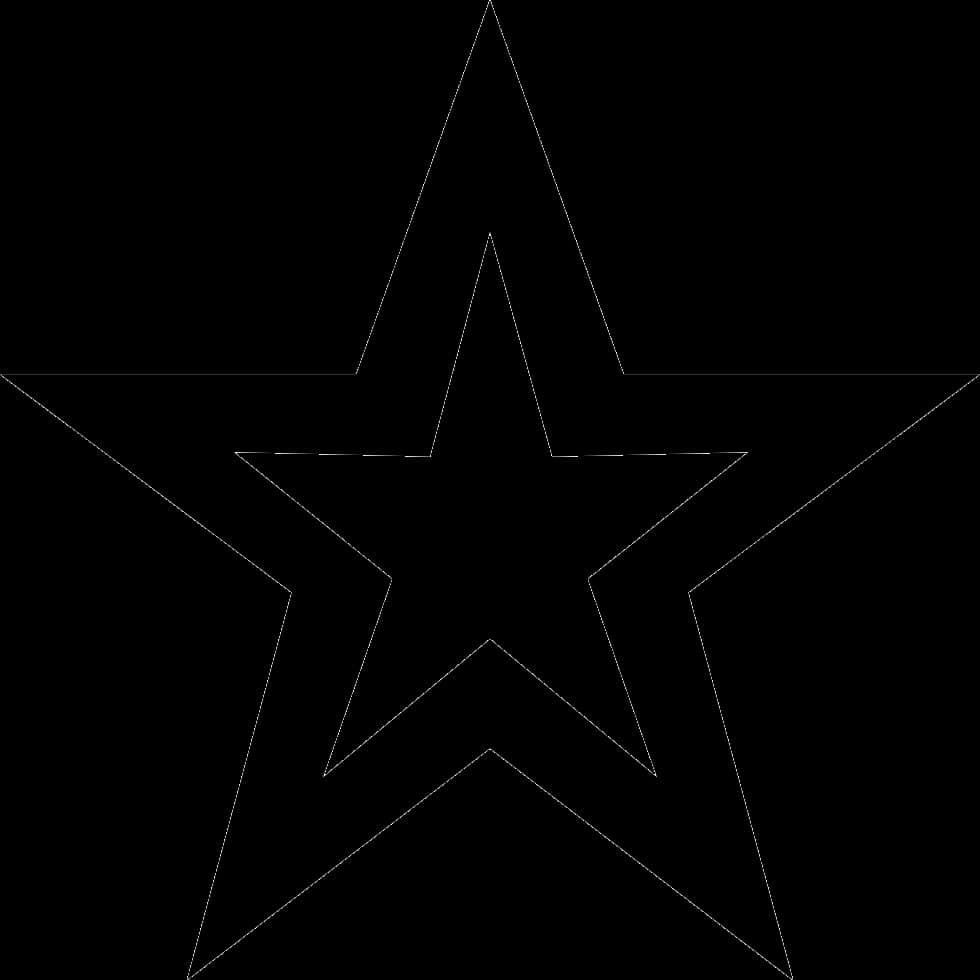 Black Outlined Star Graphic PNG image