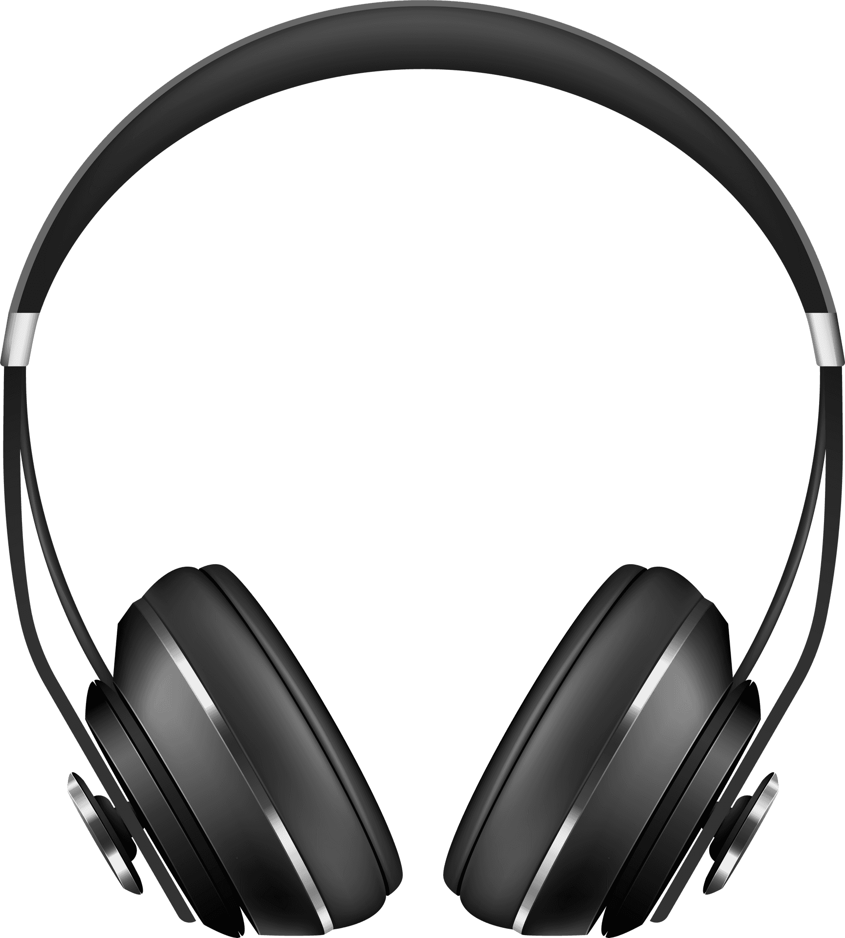 Black Over Ear Headphones PNG image