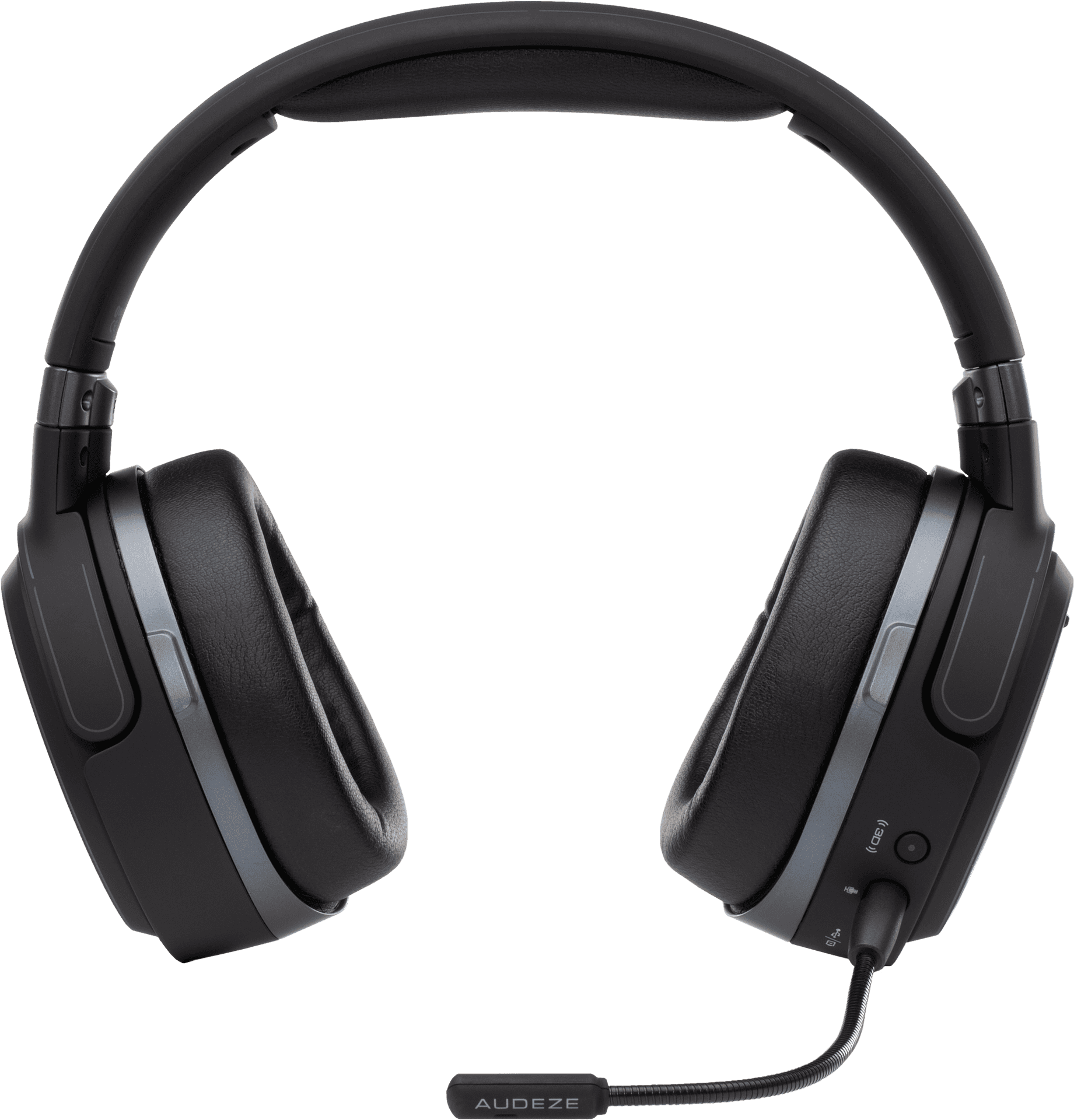 Black Over Ear Headphoneswith Microphone PNG image