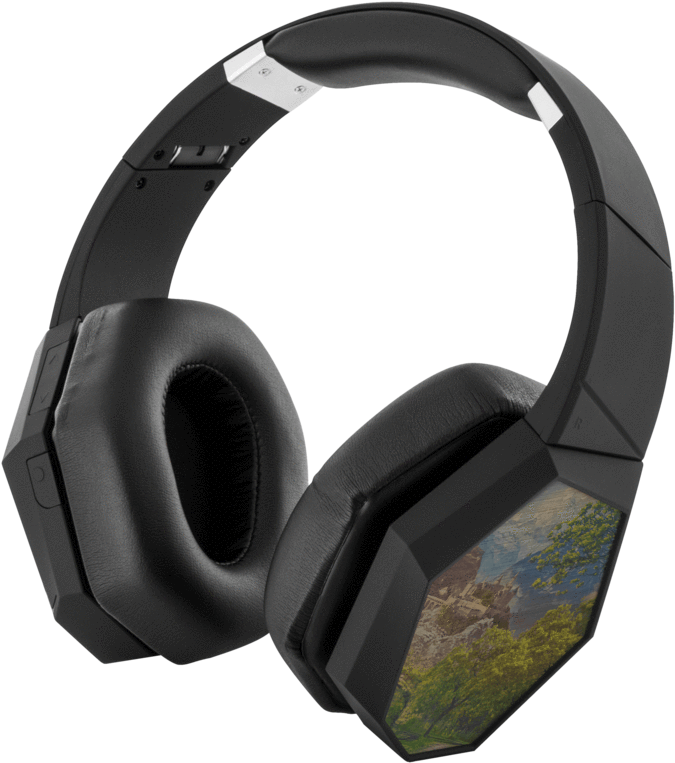 Black Over Ear Headset PNG image