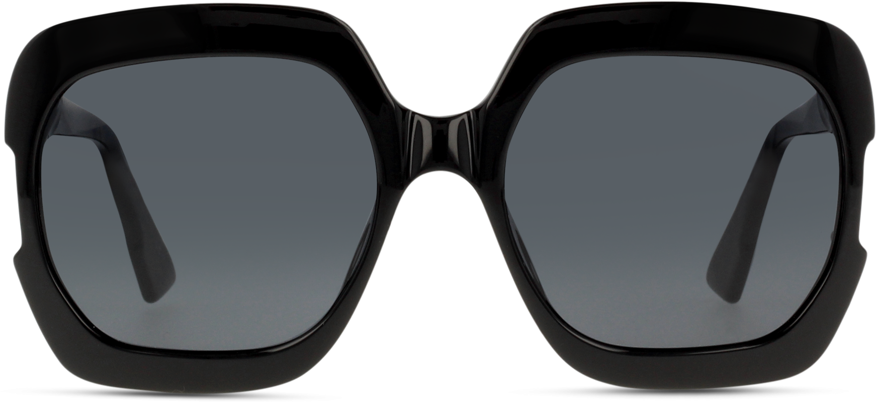 Black Oversized Sunglasses Product View PNG image