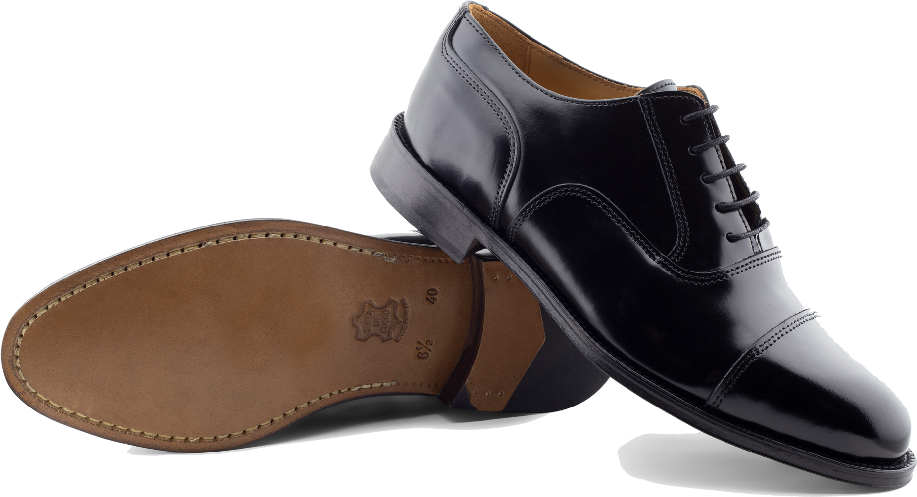 Black Oxford Shoes Product Photography PNG image