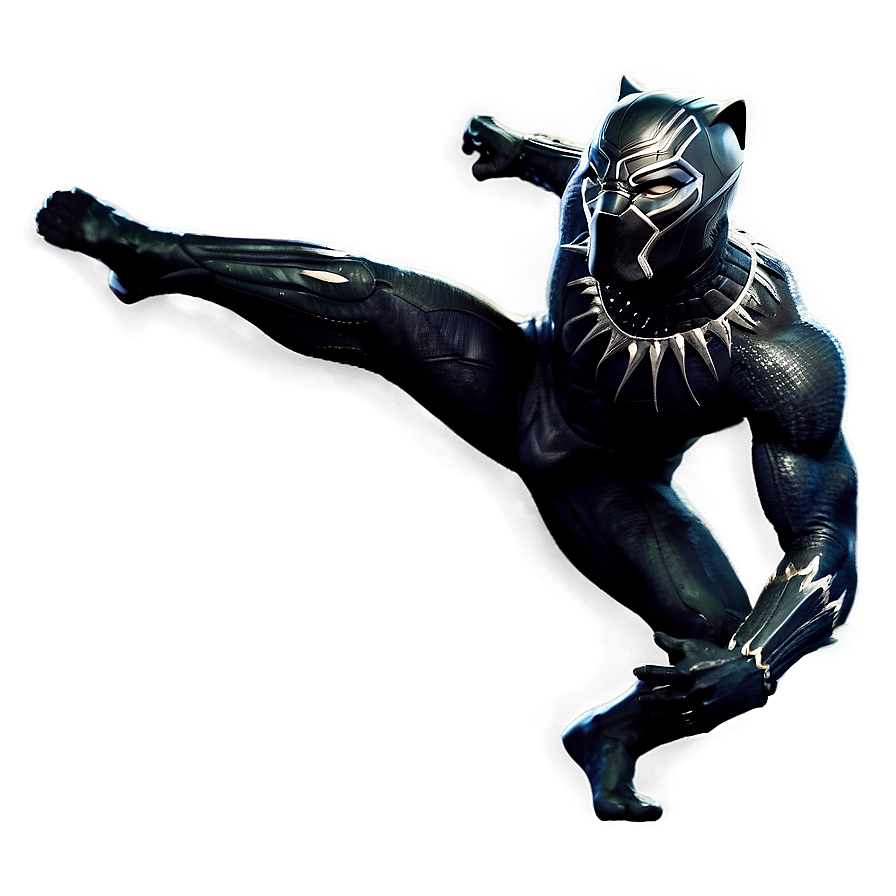 Black Panther Action Pose Png Kjs22 PNG image