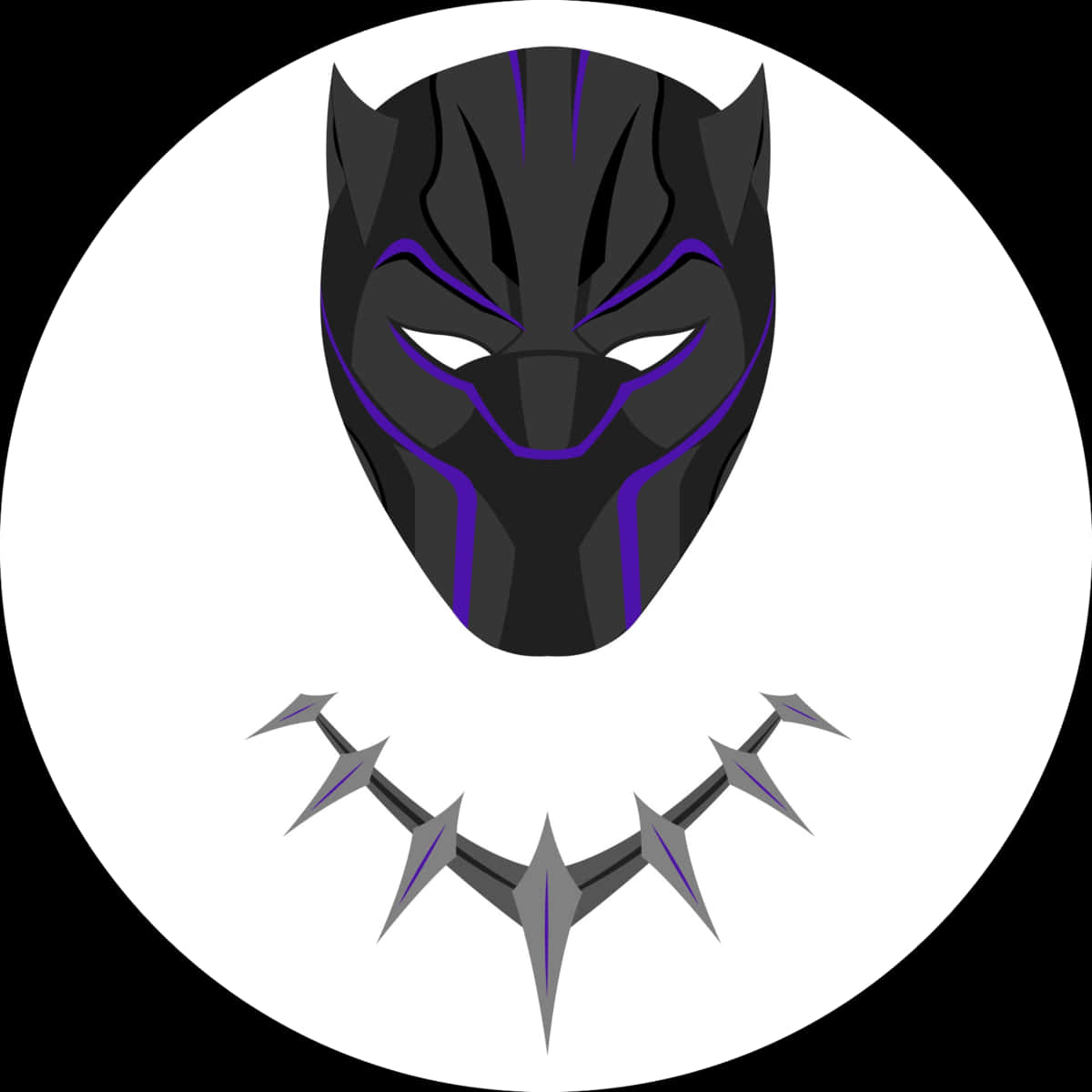 Black Panther Mask Graphic PNG image