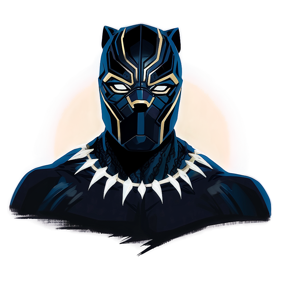 Black Panther Minimalist Art Png Iko PNG image