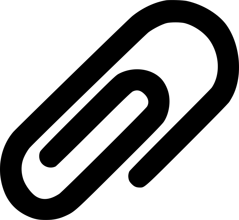 Black Paperclip Icon PNG image