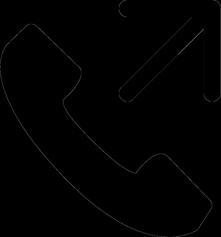 Black Phone Icon Graphic PNG image