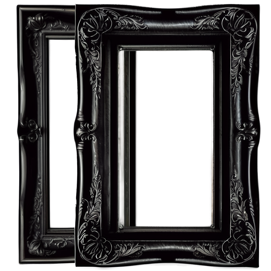 Black Picture Frame D PNG image