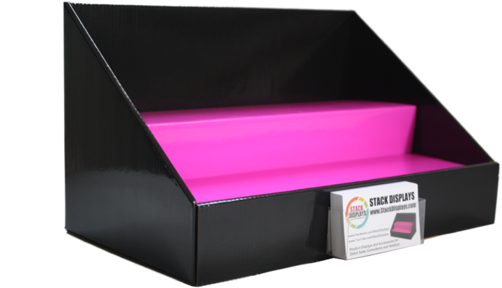 Black Pink Cardboard Display Stack PNG image
