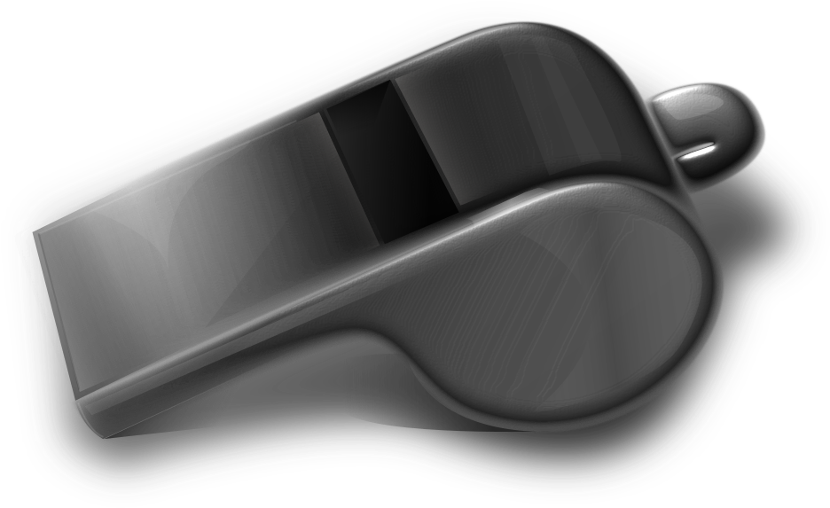 Black Plastic Whistle PNG image