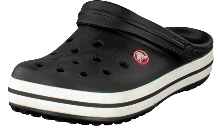 Black Platform Crocs Shoe PNG image