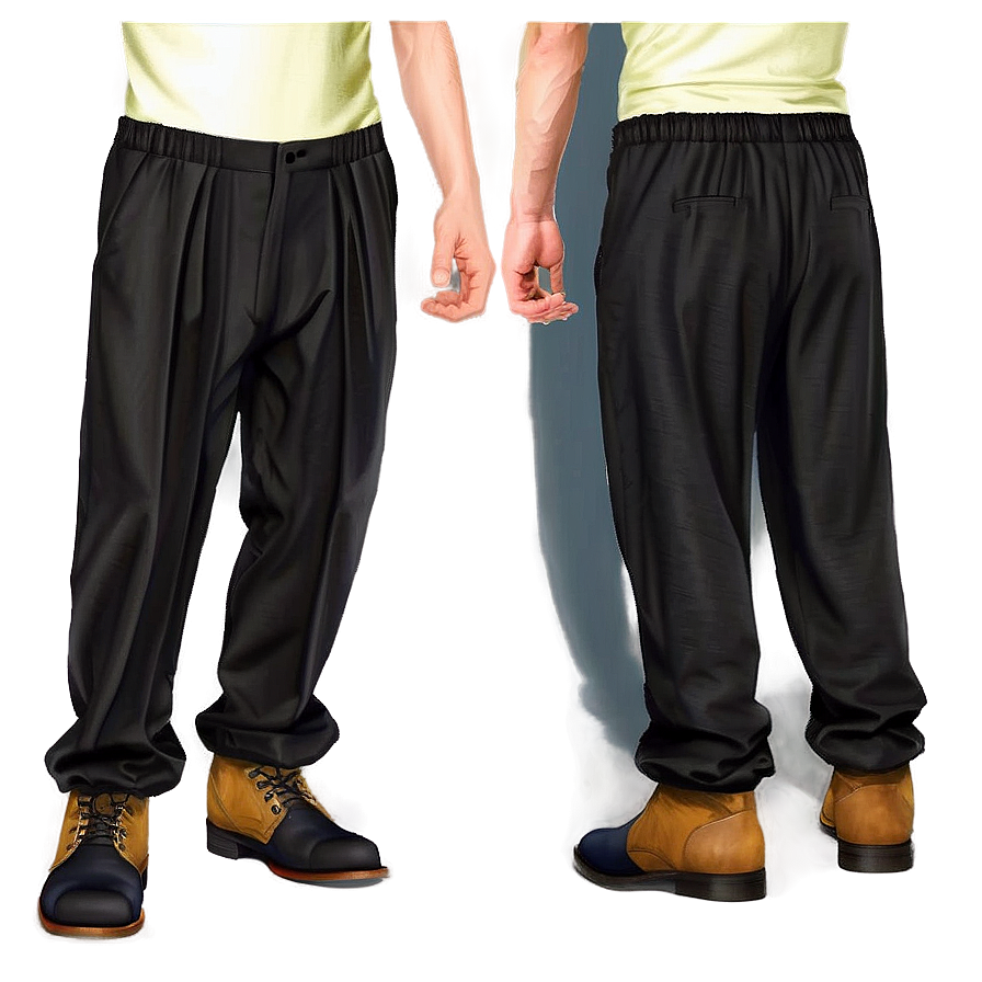 Black Pleated Pants Png 92 PNG image