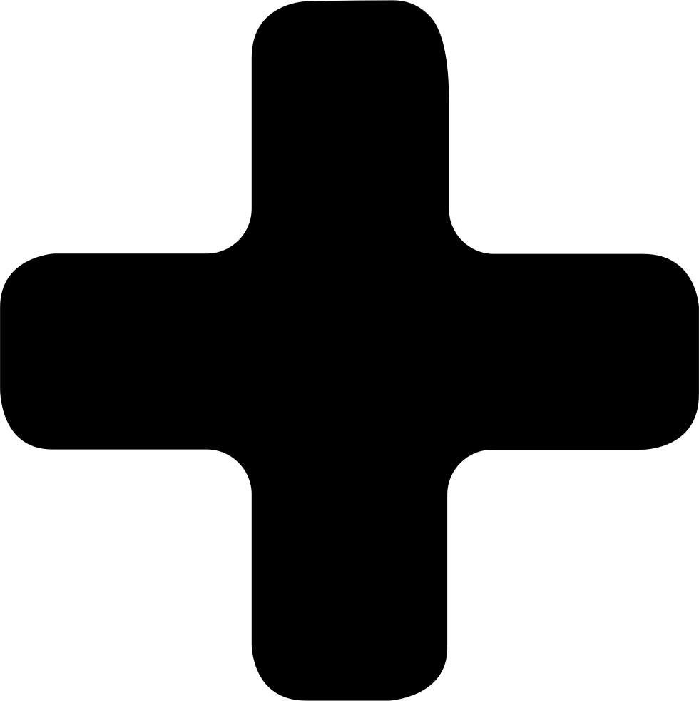 Black Plus Sign Symbol PNG image