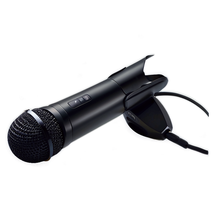 Black Podcast Microphone Png 06202024 PNG image