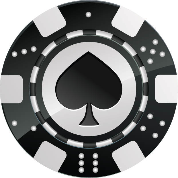 Black Poker Chipwith Spade Symbol PNG image
