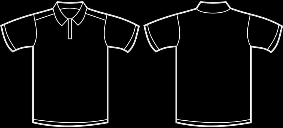 Black Polo Shirt Template PNG image