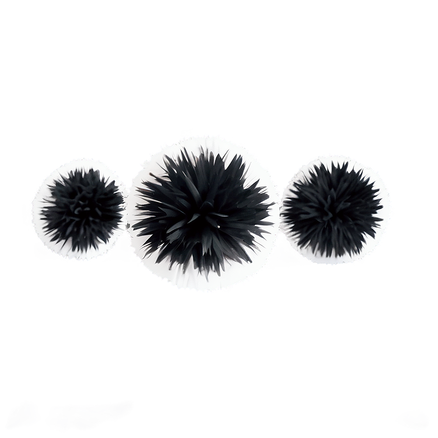 Black Pom Poms Png 19 PNG image