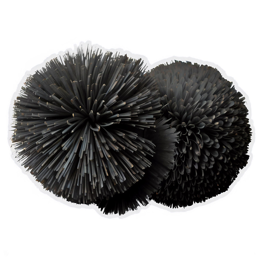 Black Pom Poms Png Oae43 PNG image