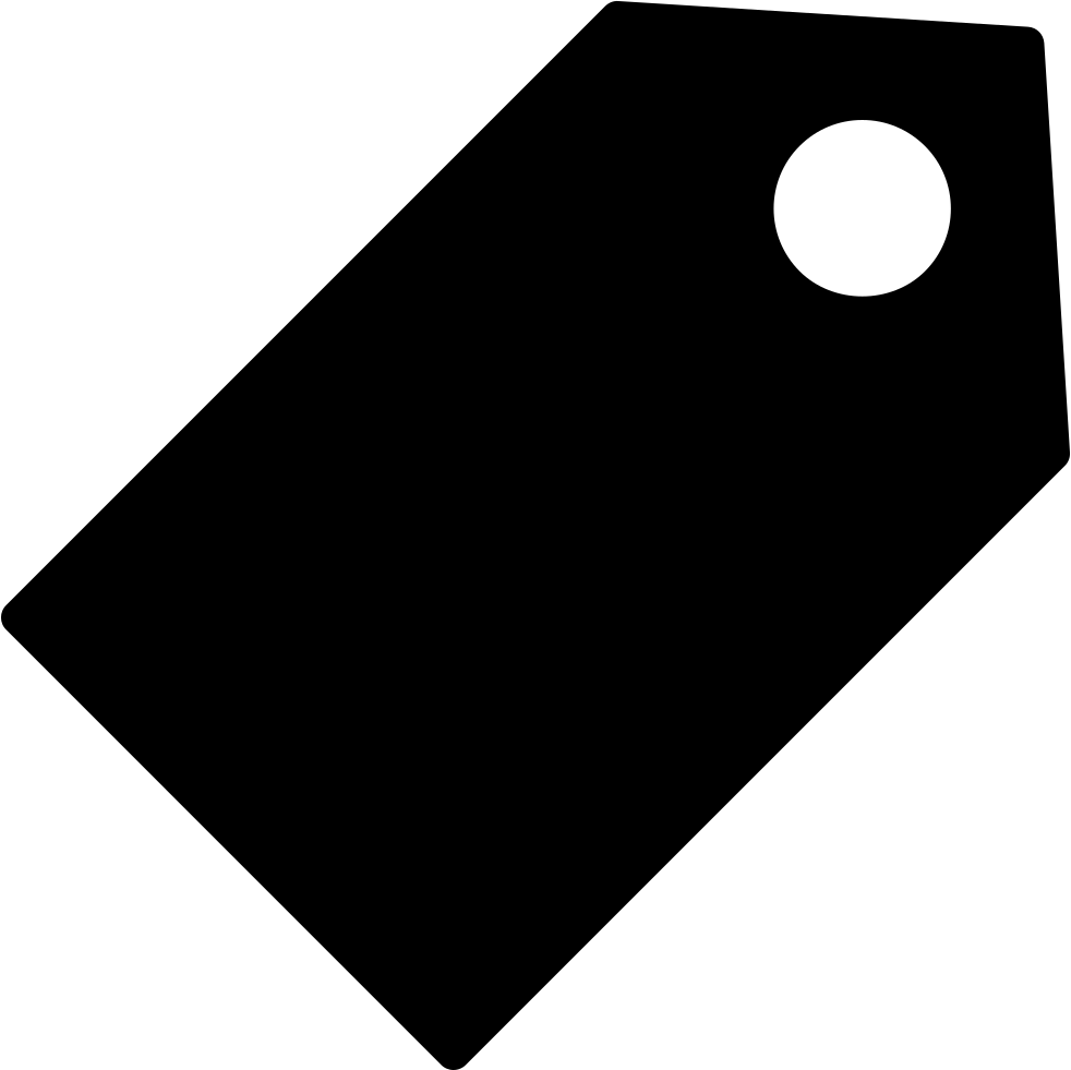 Black Price Tag Template PNG image