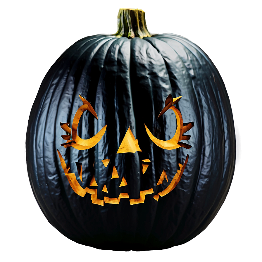 Black Pumpkin Carving Png 42 PNG image