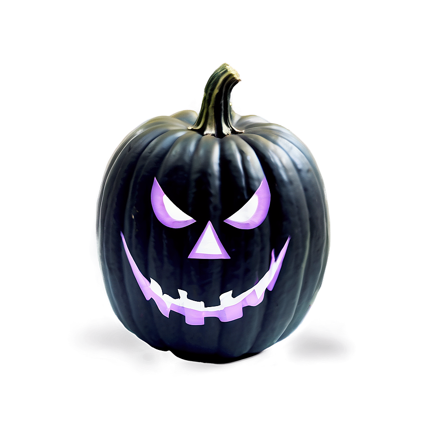 Black Pumpkin Jack-o'-lantern Png 06282024 PNG image