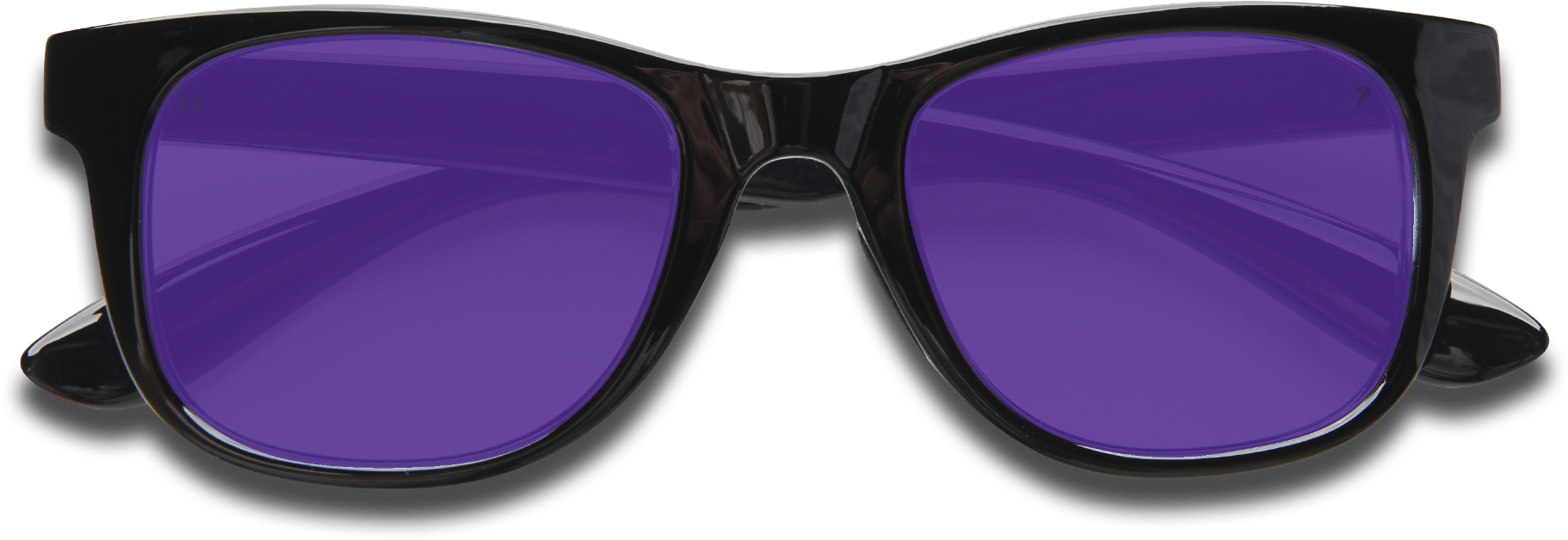 Black Purple Sunglasses PNG image