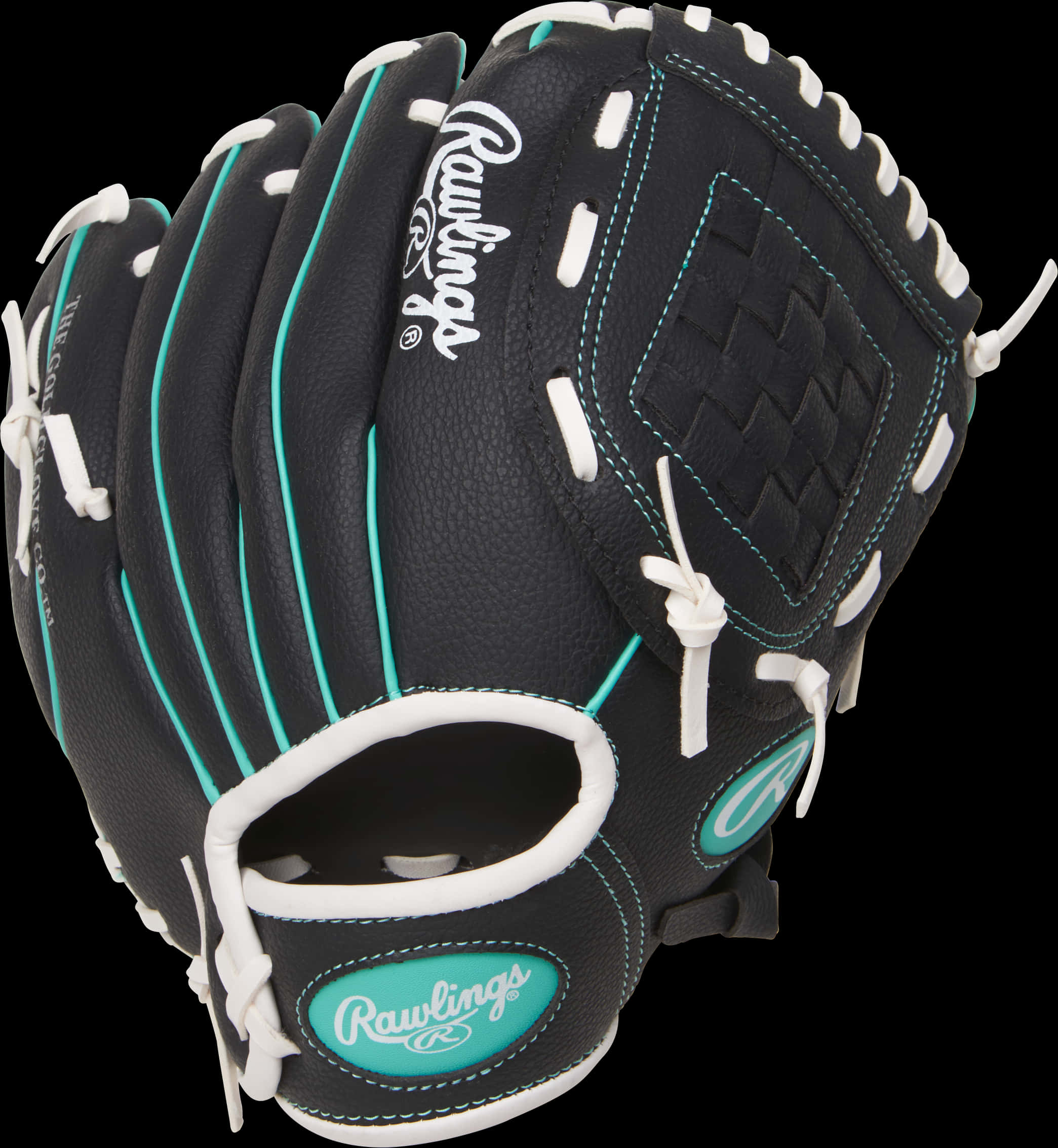 Black Rawlings Baseball Glove PNG image