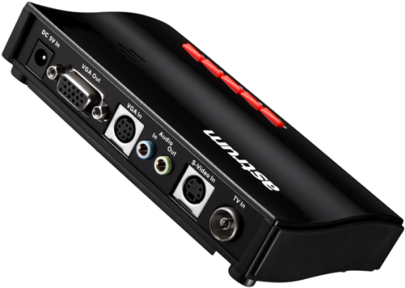 Black Red Game Capture Device PNG image