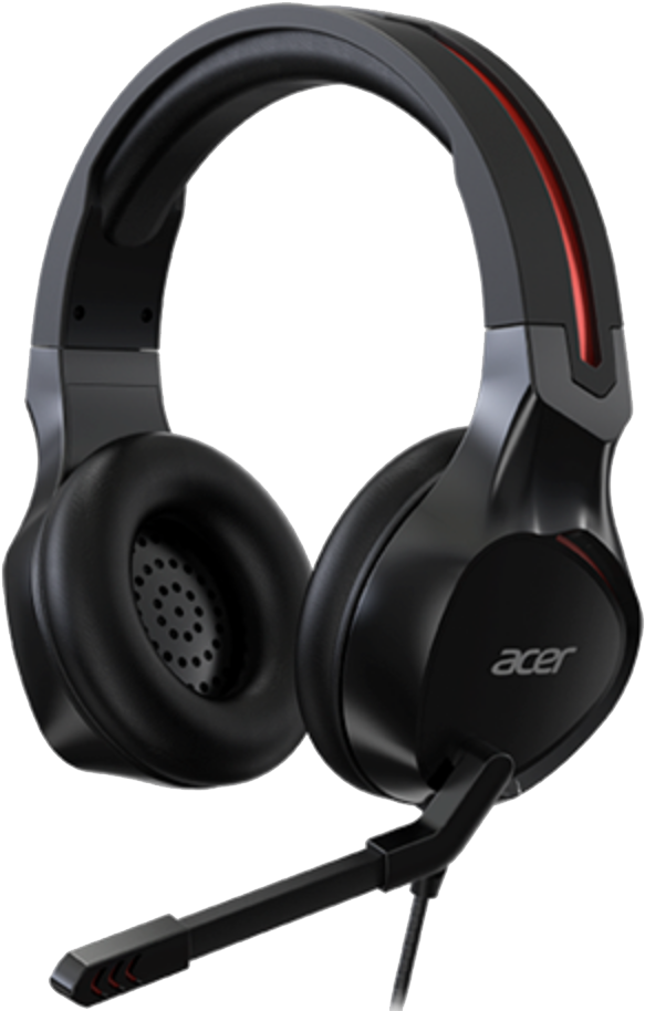 Black Red Gaming Headset Acer PNG image