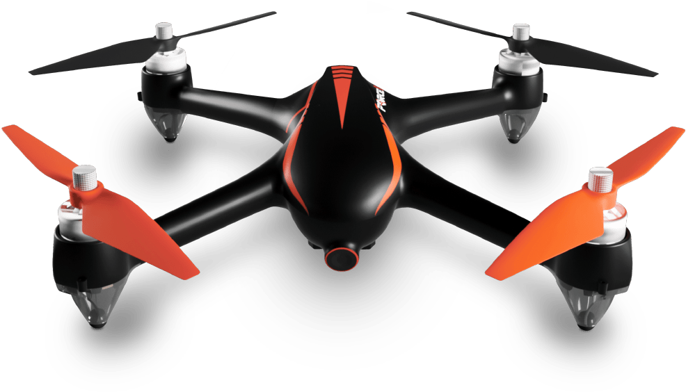 Black Red Quadcopter Drone PNG image