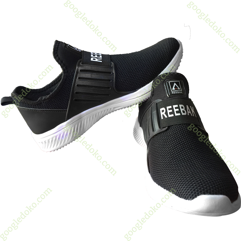Black Reebok Sneakers Product Photo PNG image