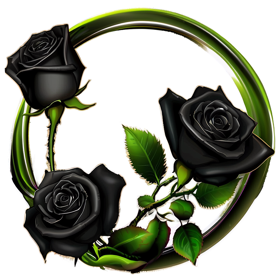 Black Roses Art Png Bty PNG image