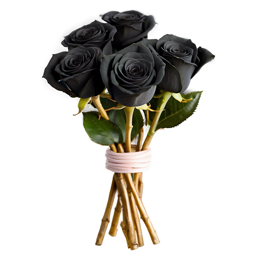 Black Roses Bouquet Png 06212024 PNG image