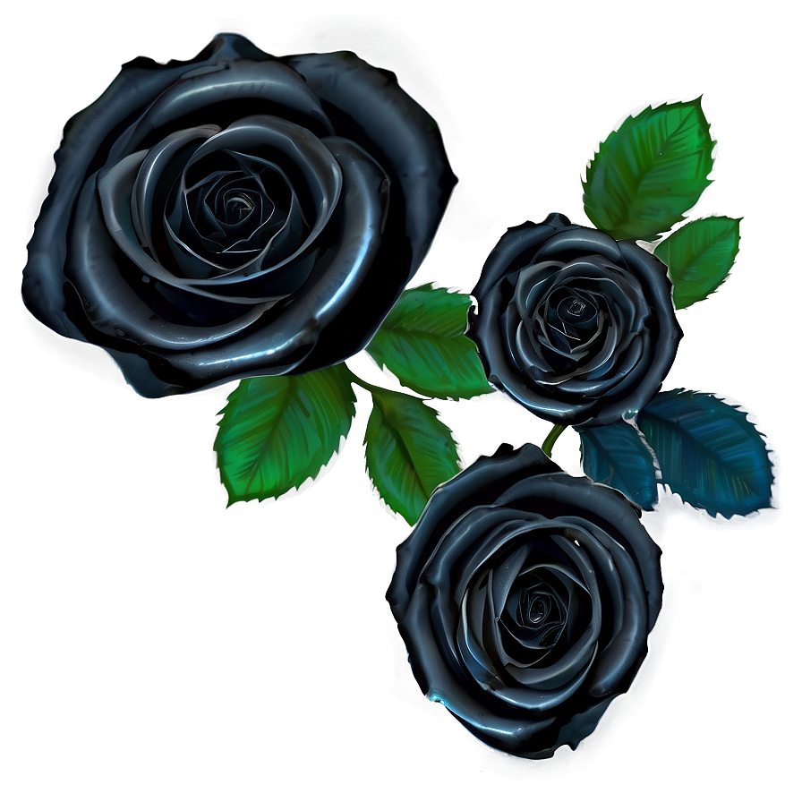 Black Roses Decoration Png Vjl7 PNG image