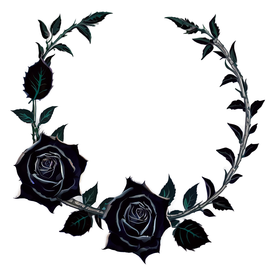 Black Roses Frame Png 51 PNG image