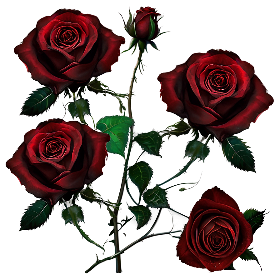 Black Roses Gothic Png 20 PNG image