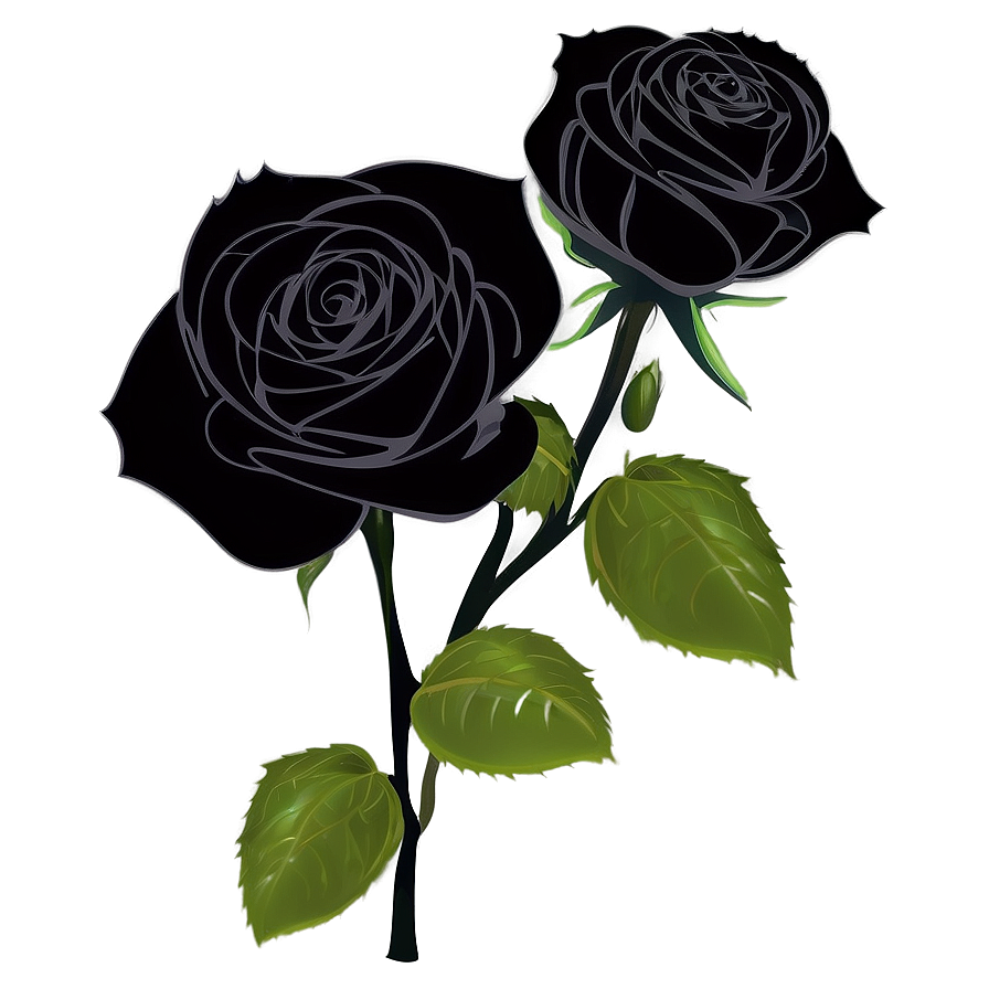 Black Roses Vector Png Hiq PNG image