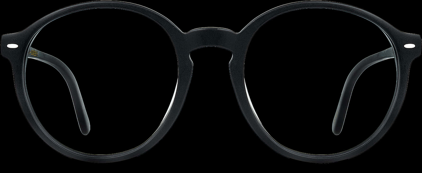 Black Round Eyeglasses Transparent Background PNG image