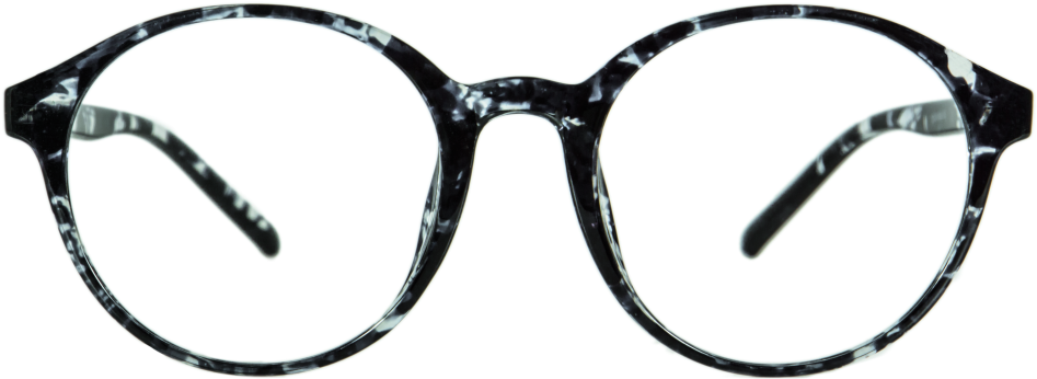 Black Round Eyeglasses Transparent Background PNG image