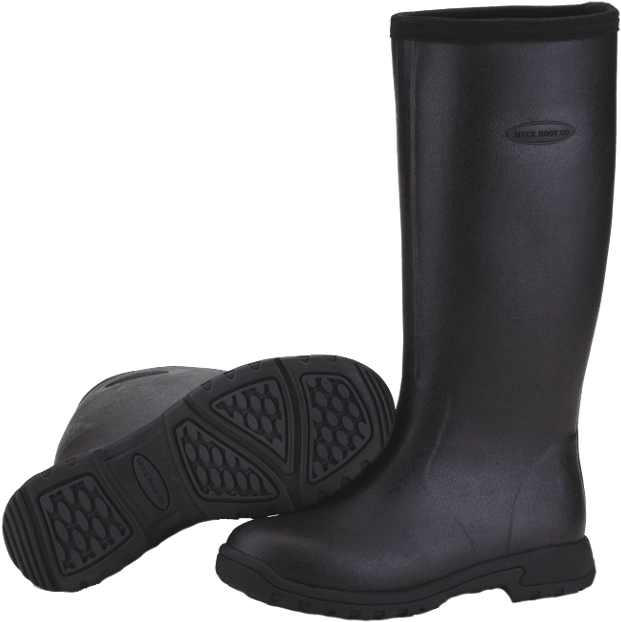 Black Rubber Muck Boots PNG image