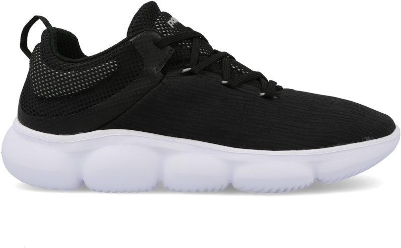 Black Running Shoewith White Sole PNG image