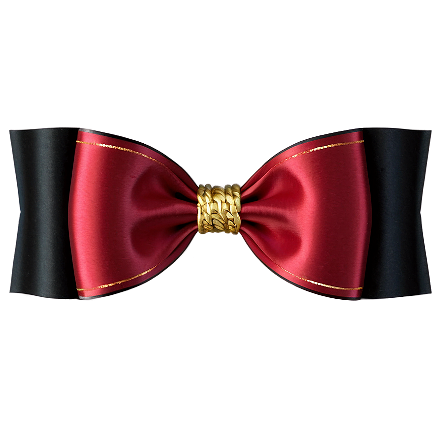 Black Satin Gift Bow Png 06132024 PNG image