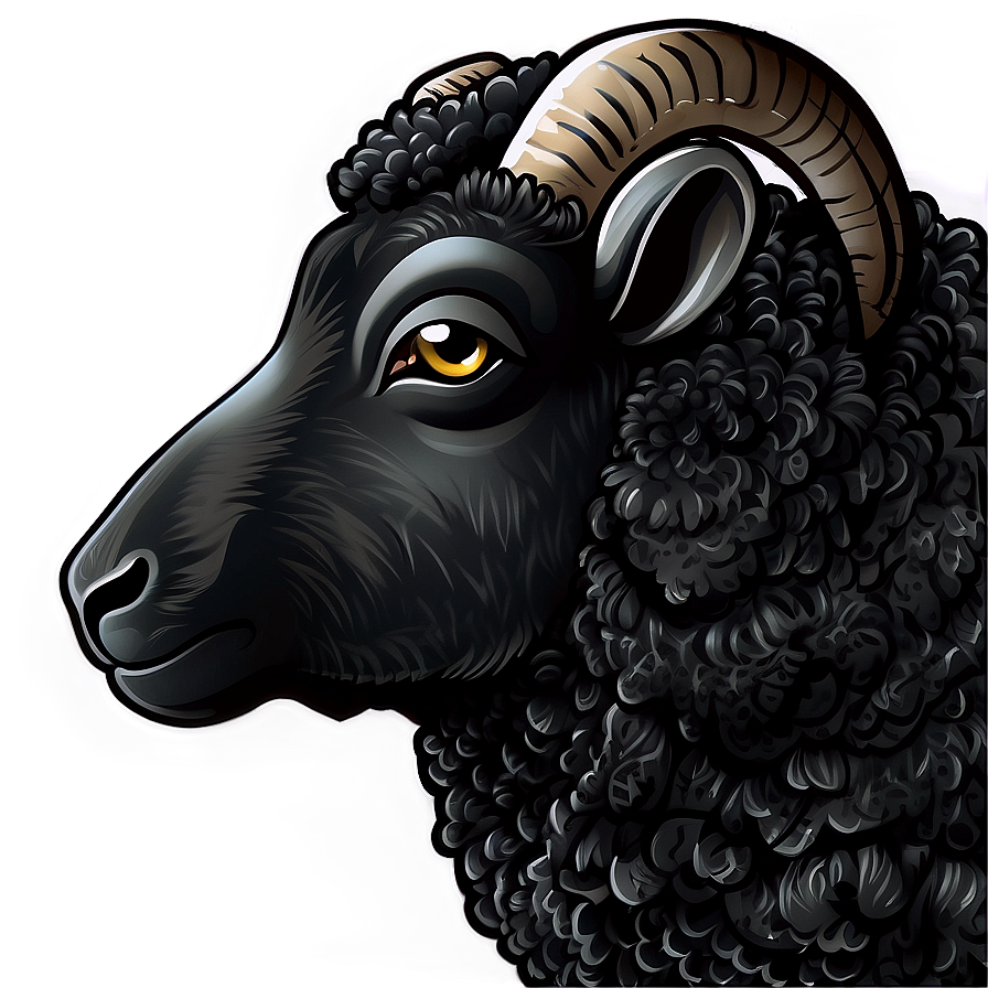 Black Sheep Illustration Png Deo89 PNG image