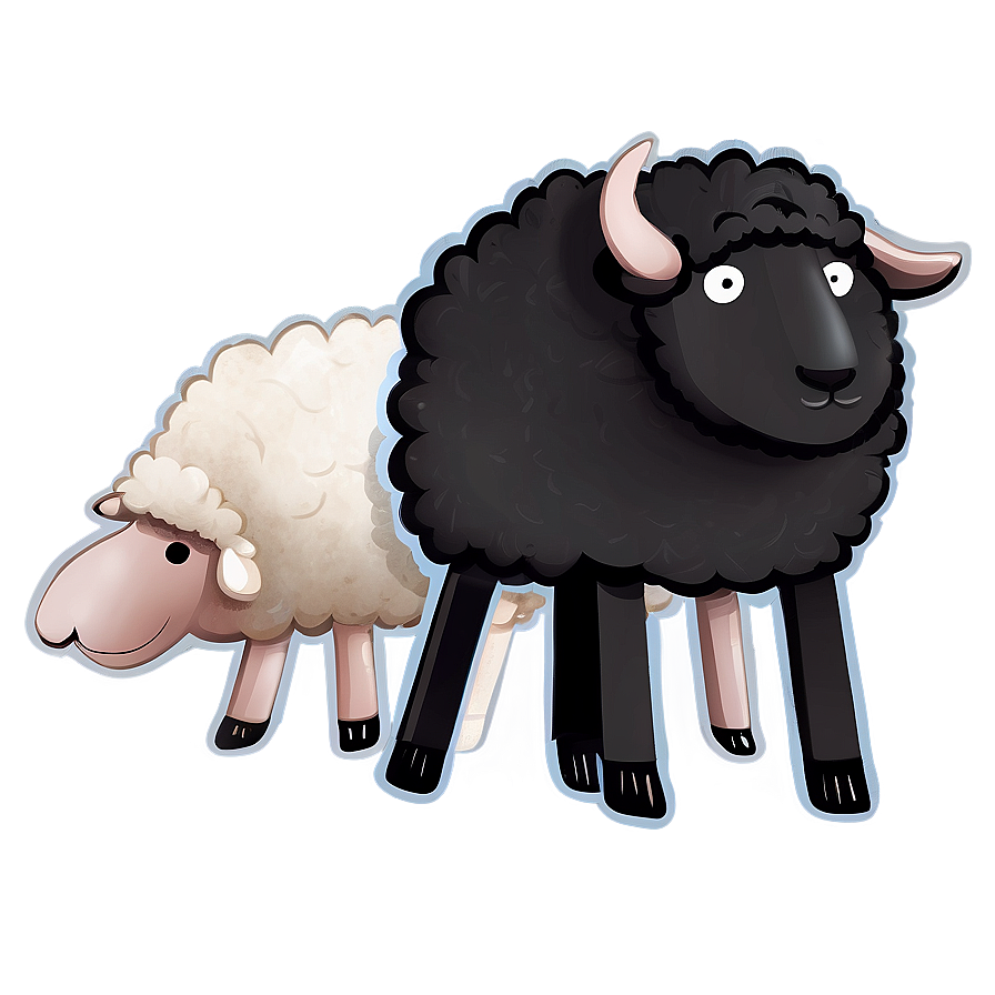 Black Sheep Illustration Png Ppp PNG image