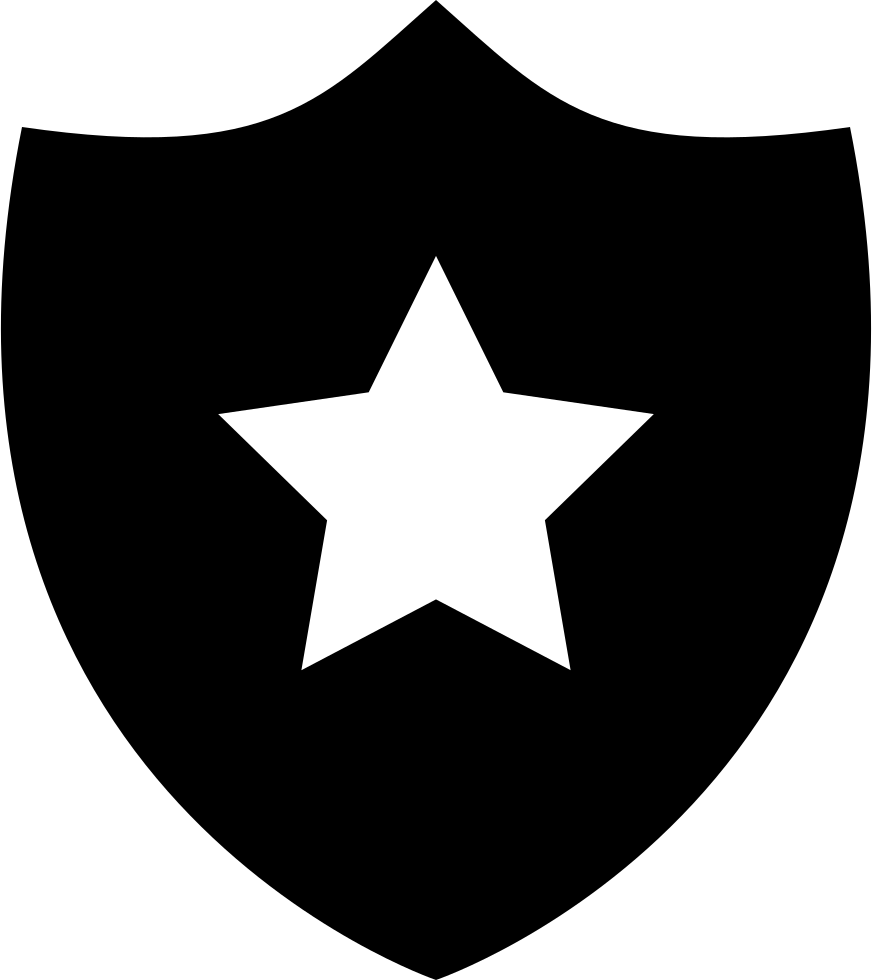 Black Shieldwith Star PNG image