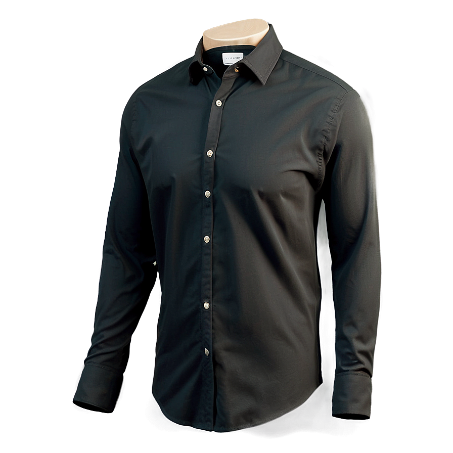 Black Shirt Casual Wear Png 05252024 PNG image