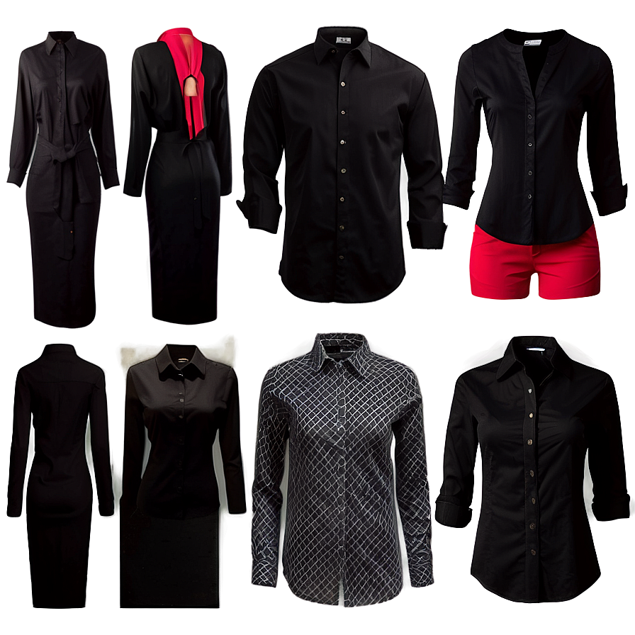 Black Shirt Fashion Png Acs PNG image