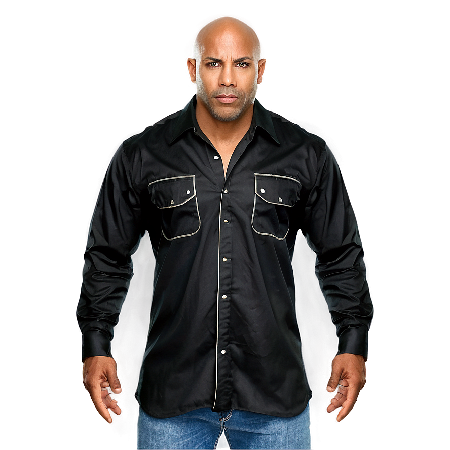 Black Shirt Front View Png Xpm PNG image
