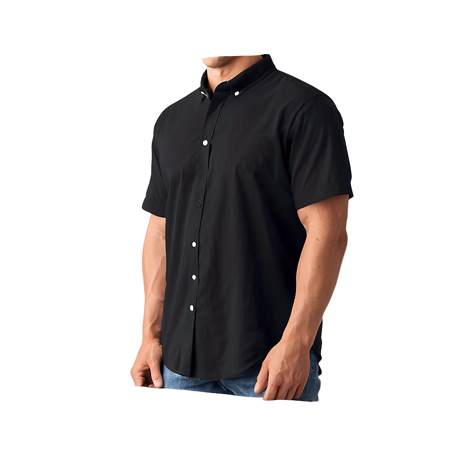 Black Shirt With Print Png 05252024 PNG image